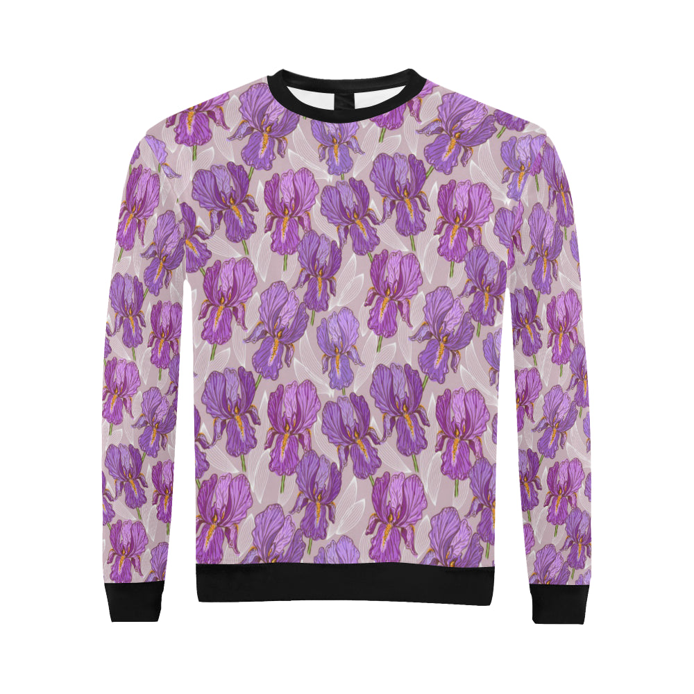Iris Pattern Print Design IR05 Men Long Sleeve Sweatshirt