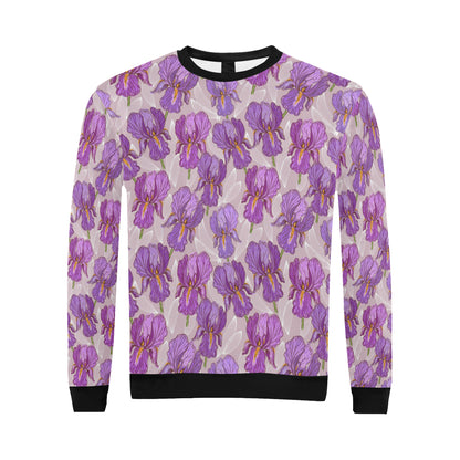 Iris Pattern Print Design IR05 Men Long Sleeve Sweatshirt