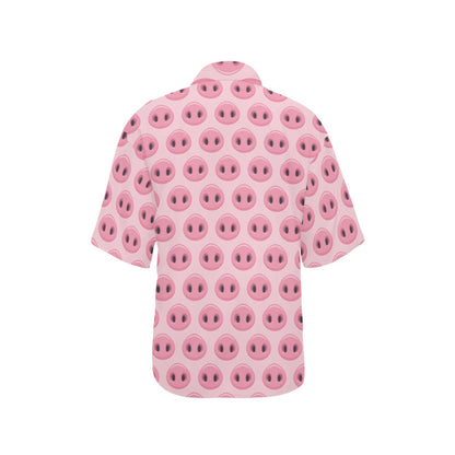 Pig Print Design LKS401 Women's Hawaiian Shirt