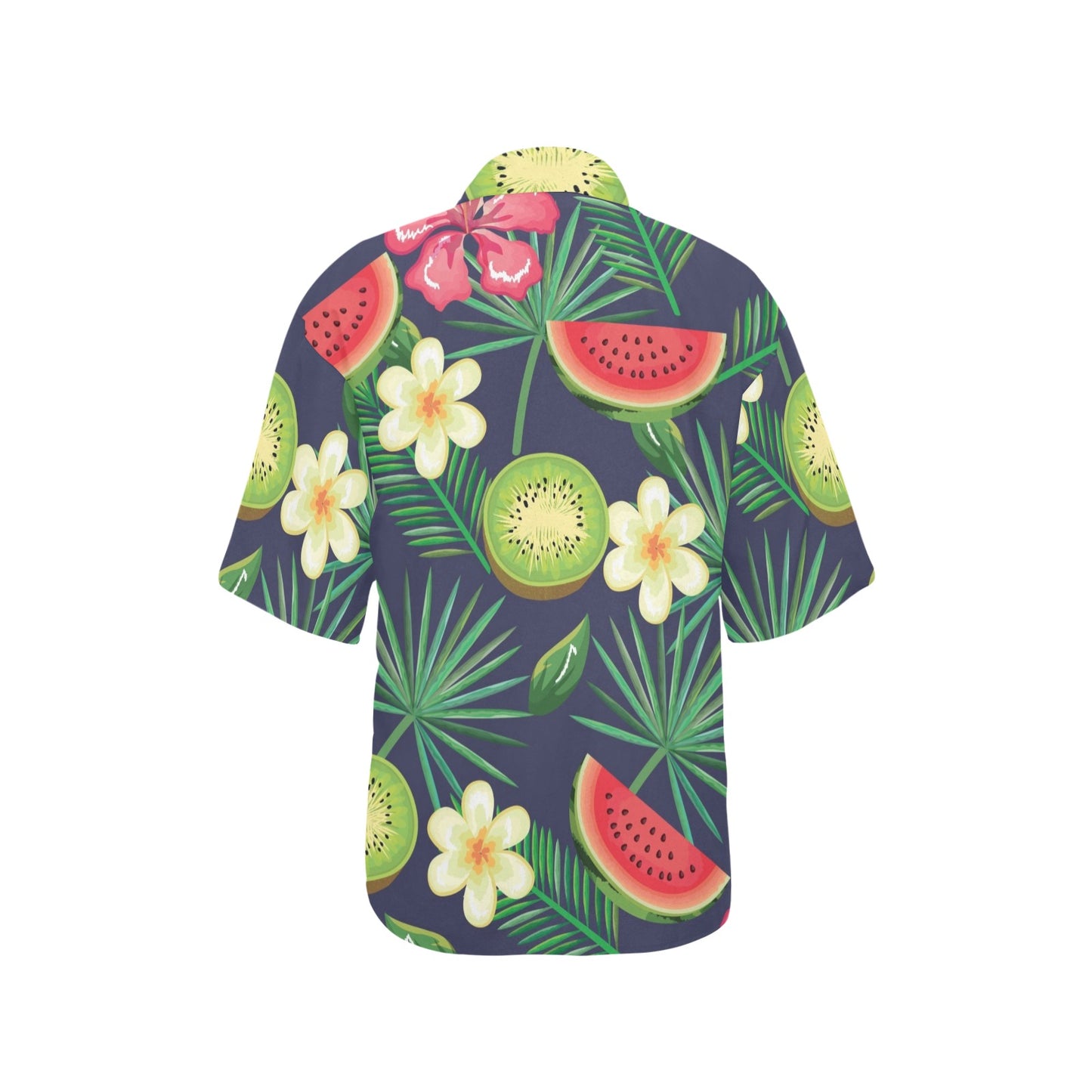 Tropical Fruits Pattern Print Design TF05 Women's Hawaiian Shirt