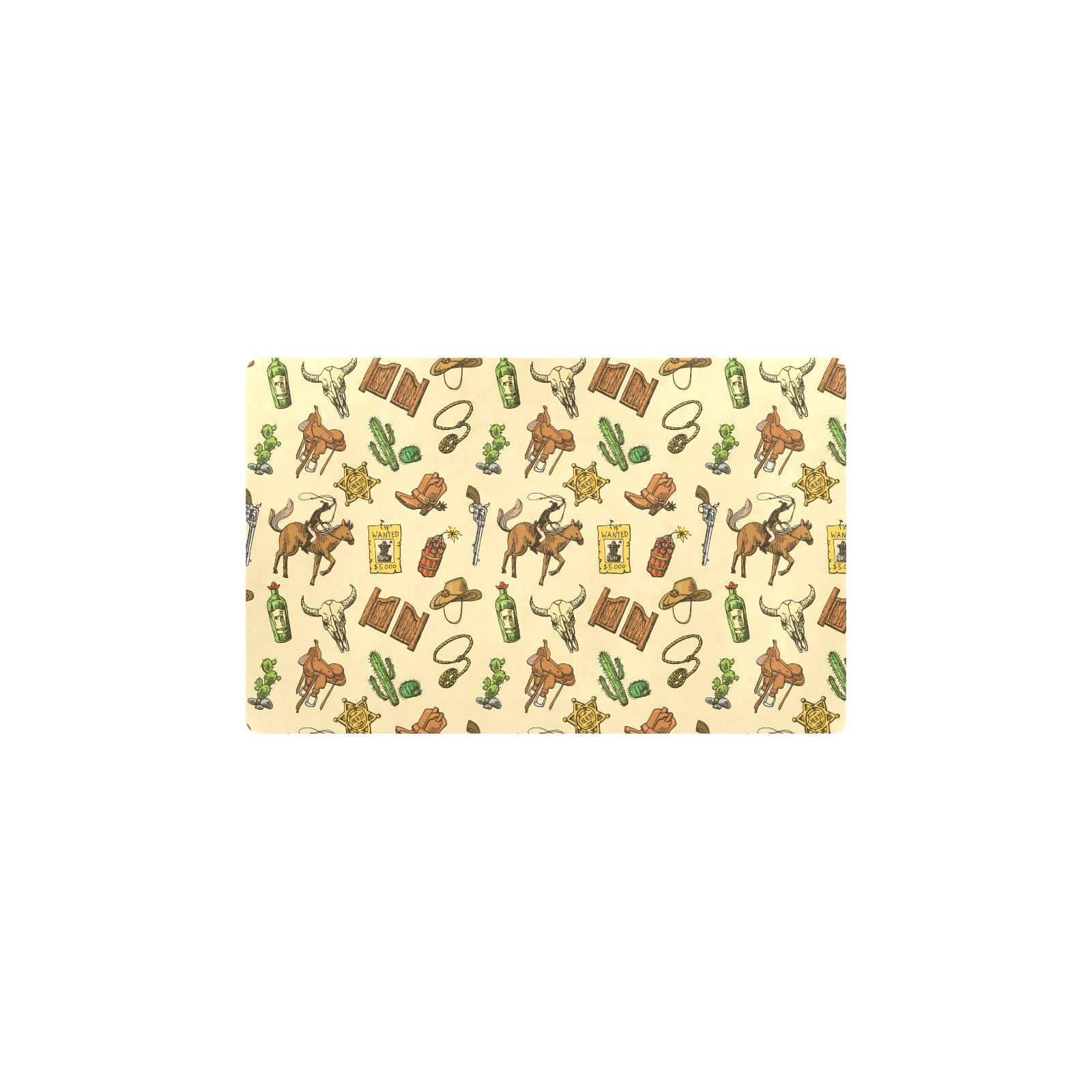 Cowboy Pattern Print Design 04 Kitchen Mat