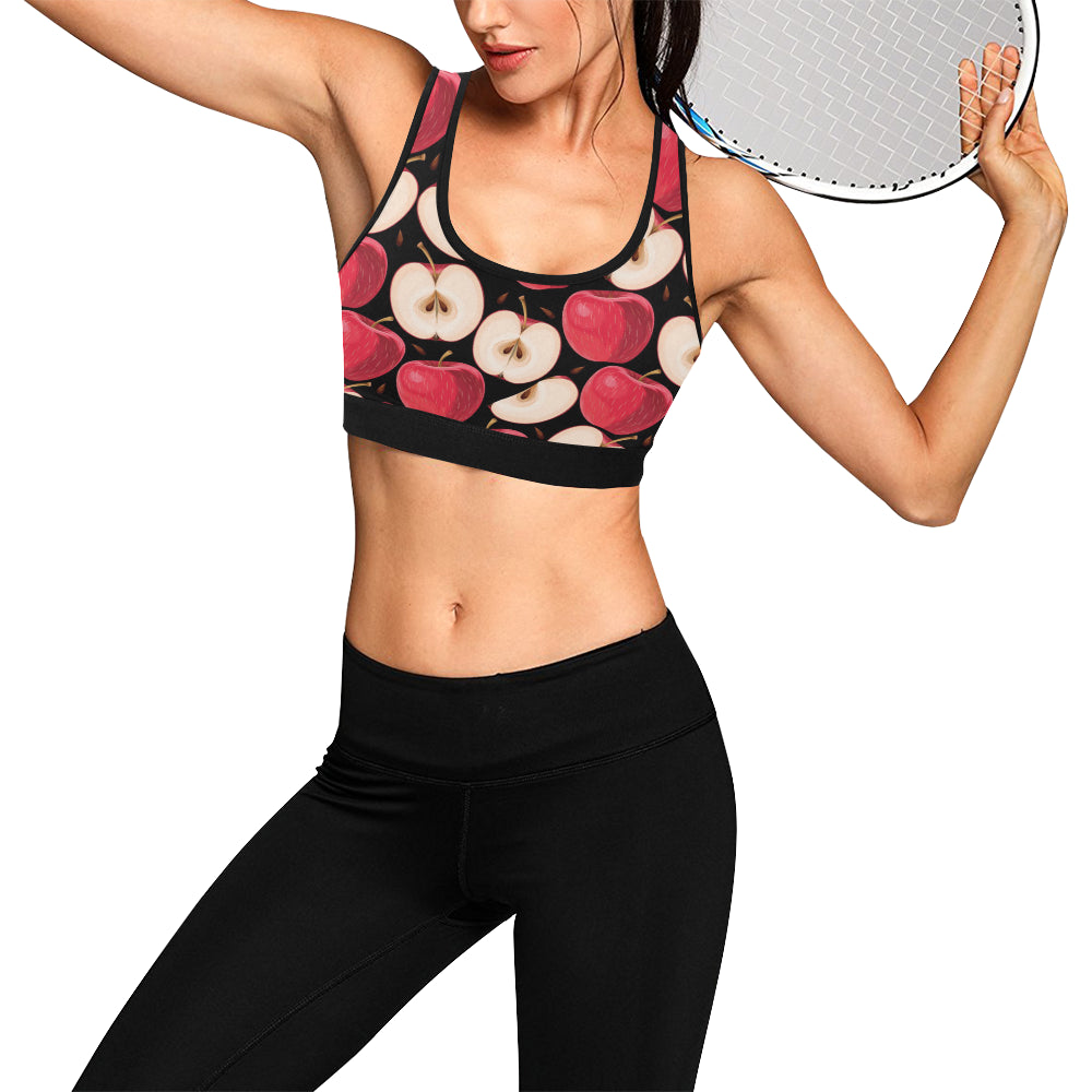 Apple Pattern Print Design AP02 Sports Bra