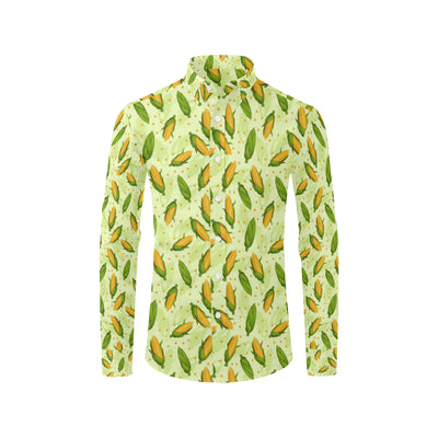 Agricultural Fresh Corn cob Print Pattern Men's Long Sleeve Shirt