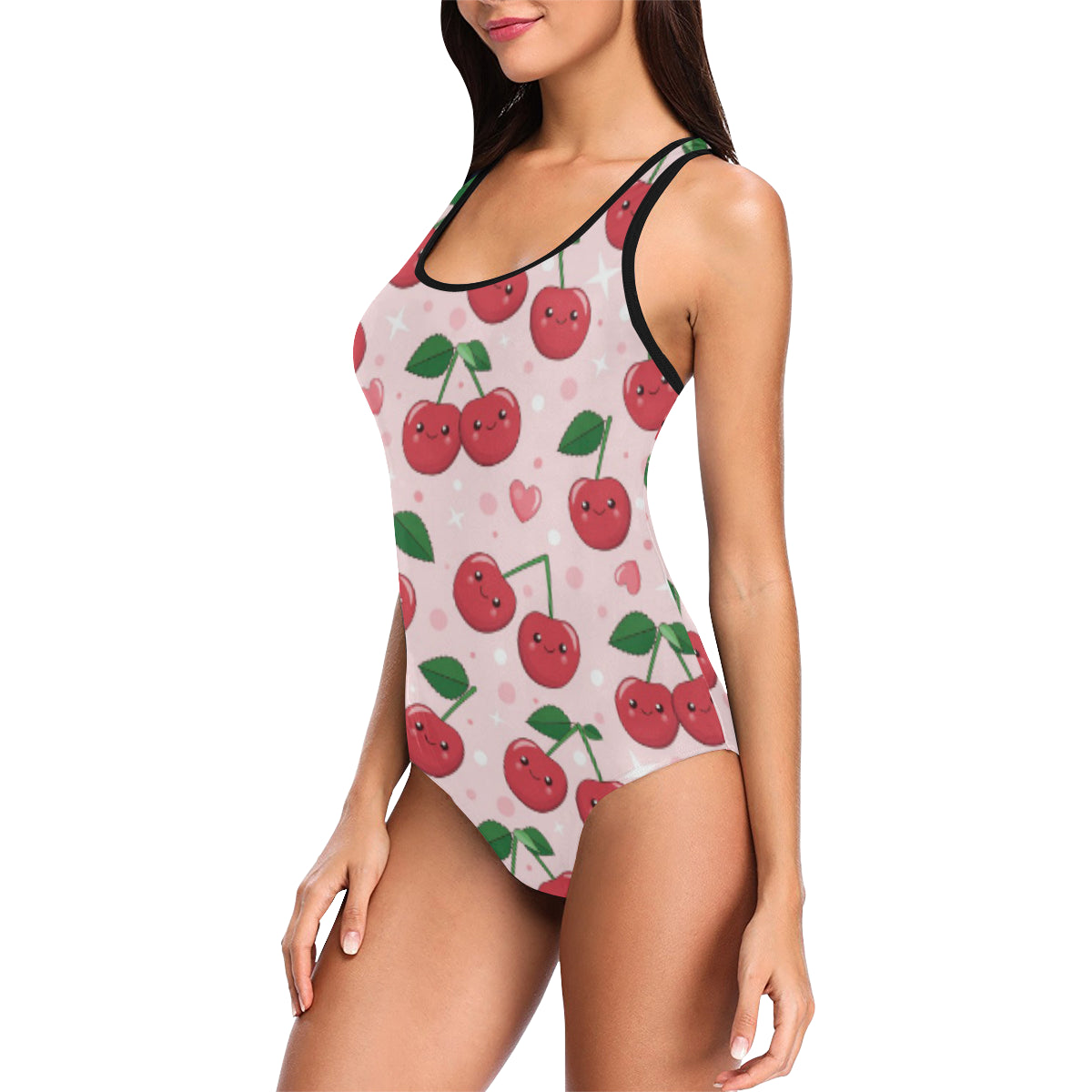 Cherry Pattern Print Design CH02 Women Swimsuit