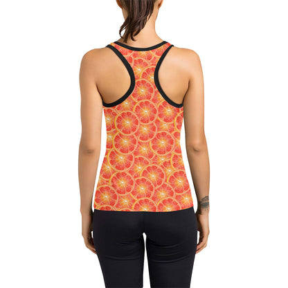 Grapefruit Pattern Print Design GF06 Women's Racerback Tank Top