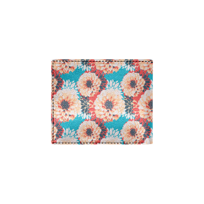 Dahlia Pattern Print Design DH05 Men's ID Card Wallet