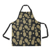 Gold Pineapple Hibiscus Apron with Pocket