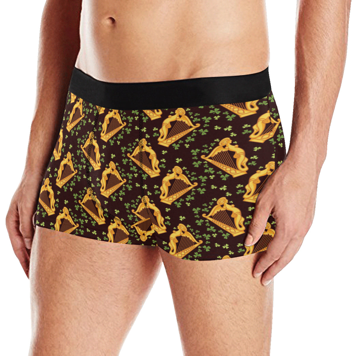Harp Pattern Print Design 02 Men's Boxer Briefs