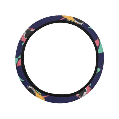 Shark Bite Pattern Steering Wheel Cover with Elastic Edge