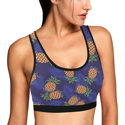 Pineapple Pattern Print Design PP02 Sports Bra