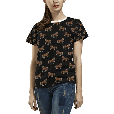 Horse Print Design LKS3010 Women's  T-shirt