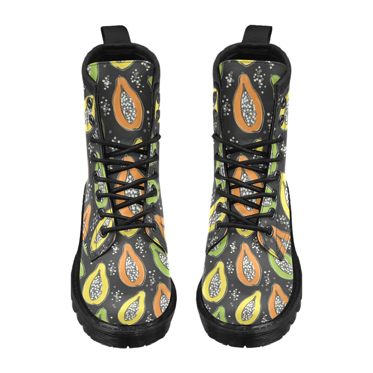 Papaya Pattern Print Design PP05 Women's Boots