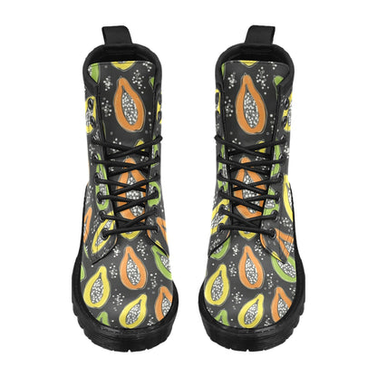 Papaya Pattern Print Design PP05 Women's Boots