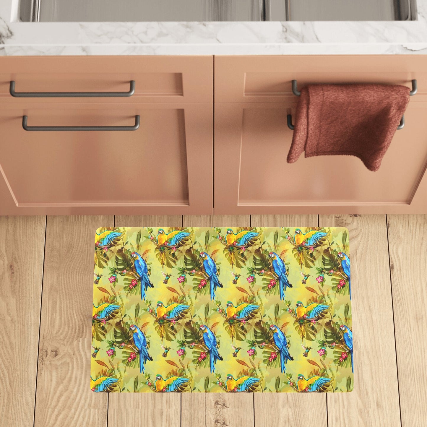 Parrot Pattern Print Design A02 Kitchen Mat