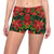 Poinsettia Pattern Print Design POT04 Yoga Shorts