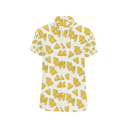 Nachos Pattern Print Design A01 Men's Short Sleeve Button Up Shirt