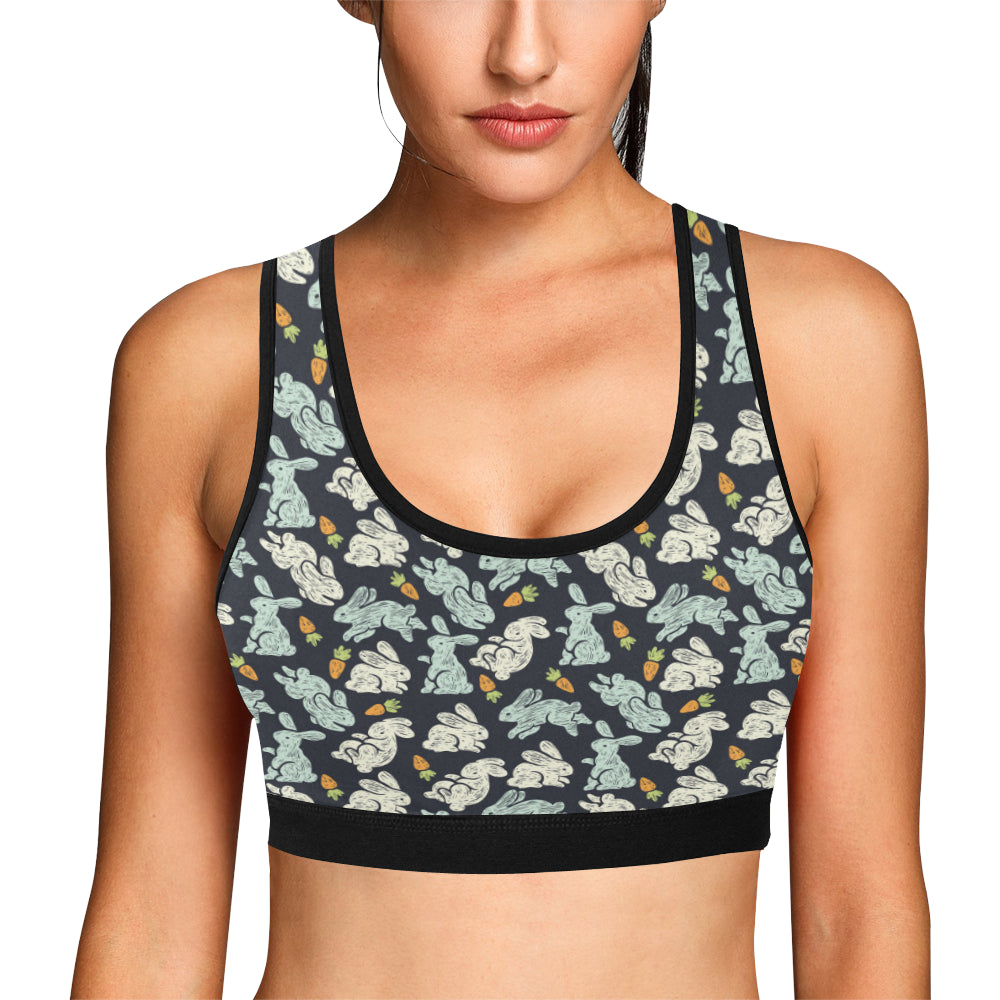 Bunny Pattern Print Design 04 Sports Bra