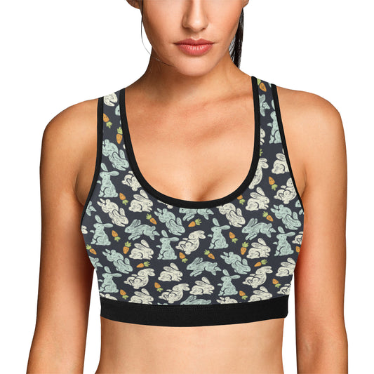 Bunny Pattern Print Design 04 Sports Bra