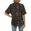 Polynesian Pattern Print Design A04 Women's Hawaiian Shirt