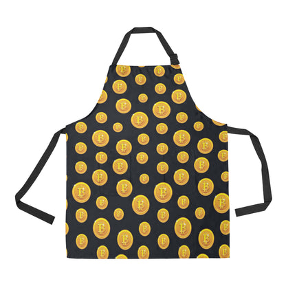 Bitcoin Pattern Print Design DO04 Apron with Pocket