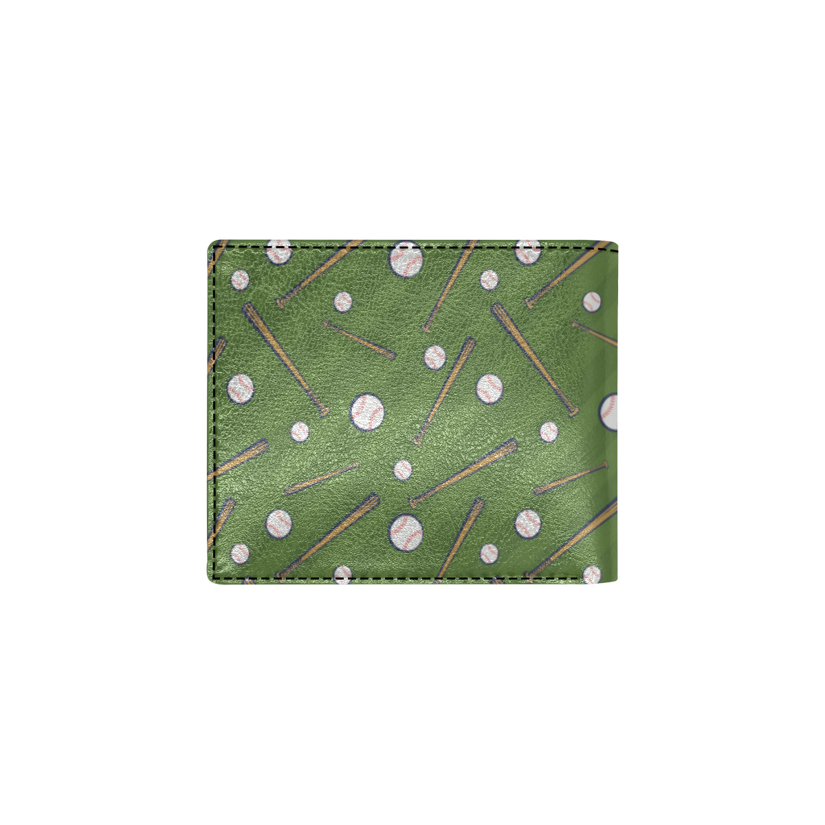 Baseball Pattern Print Design 02 Men's ID Card Wallet