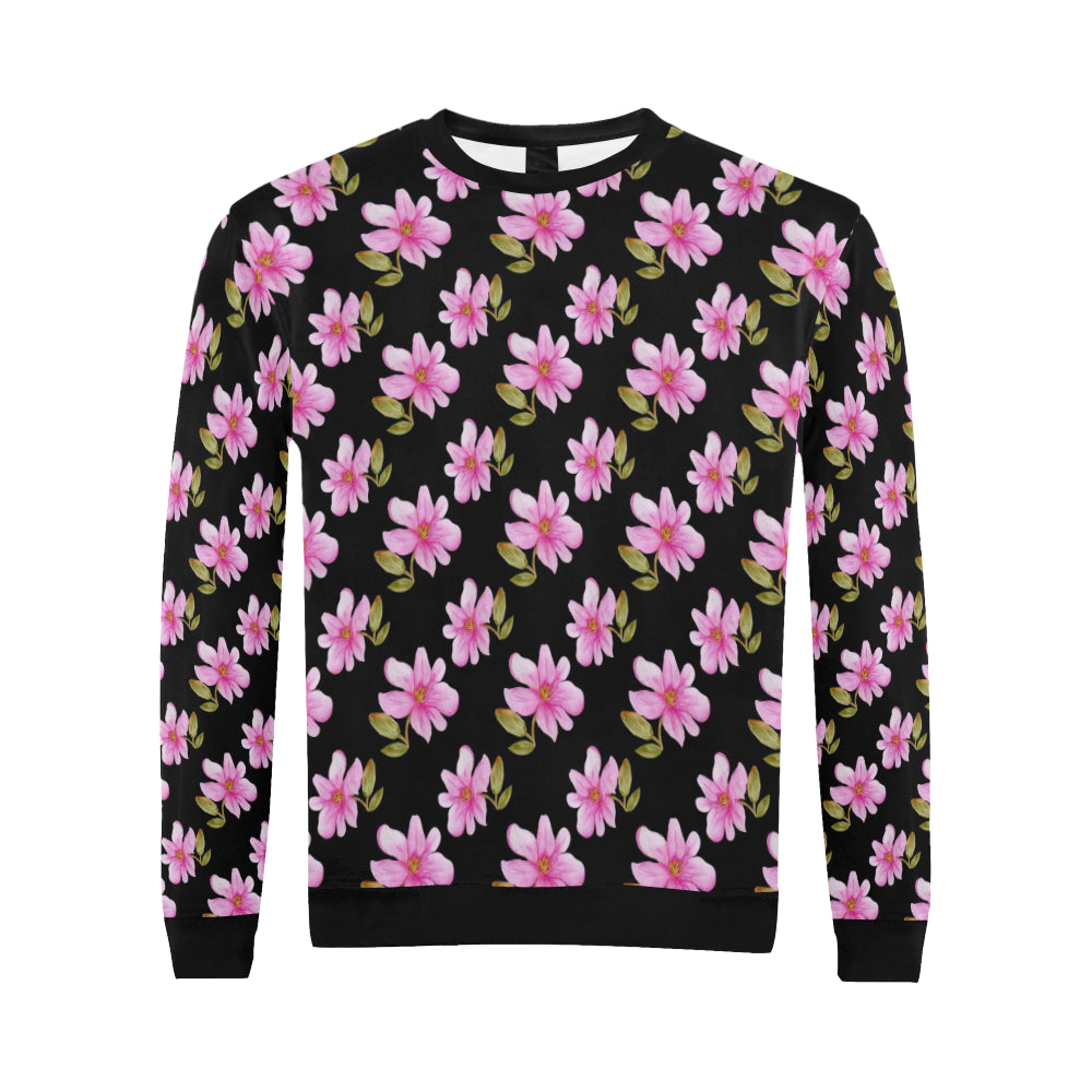 Magnolia Pattern Print Design MAG06 Men Long Sleeve Sweatshirt