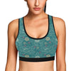 Lotus Pattern Print Design 01 Sports Bra