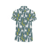 Llama Cactus Pattern Print Design 03 Men's Short Sleeve Button Up Shirt