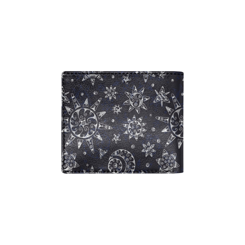 Sun Moon Pattern Men's ID Card Wallet