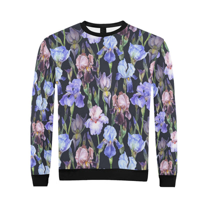 Iris Pattern Print Design IR04 Men Long Sleeve Sweatshirt