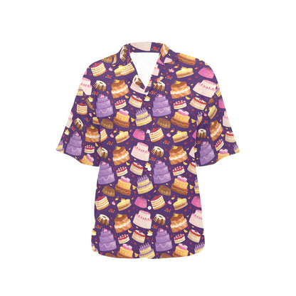 Cake Pattern Print Design 05 Women's Hawaiian Shirt