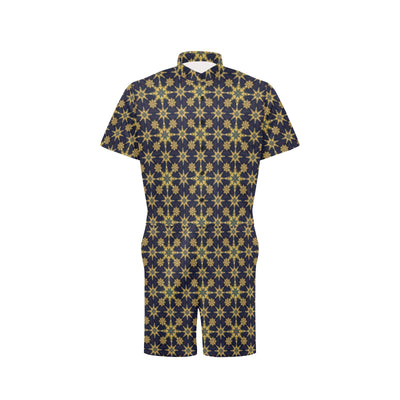 kaleidoscope Gold Print Design Men's Romper