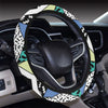 90s Pattern Print Design 3 Steering Wheel Cover with Elastic Edge