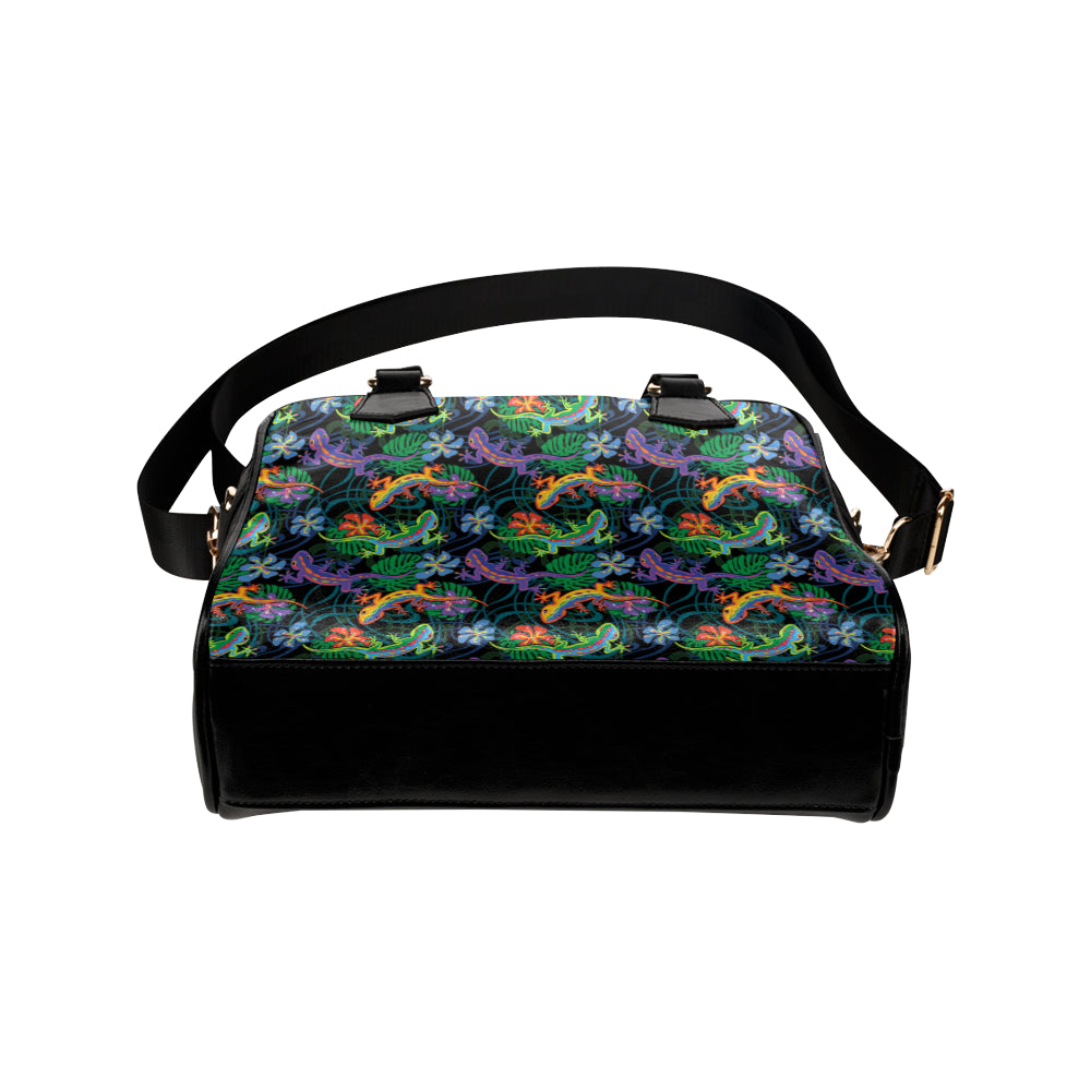 Gecko Colorful Pattern Print Design 01 Shoulder Handbag