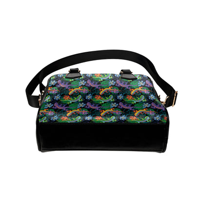 Gecko Colorful Pattern Print Design 01 Shoulder Handbag