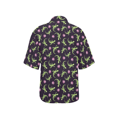 lizard Print Design LKS402 Women's Hawaiian Shirt