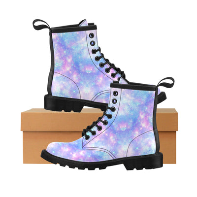 Galaxy Stardust Pastel Color Print Women's Boots