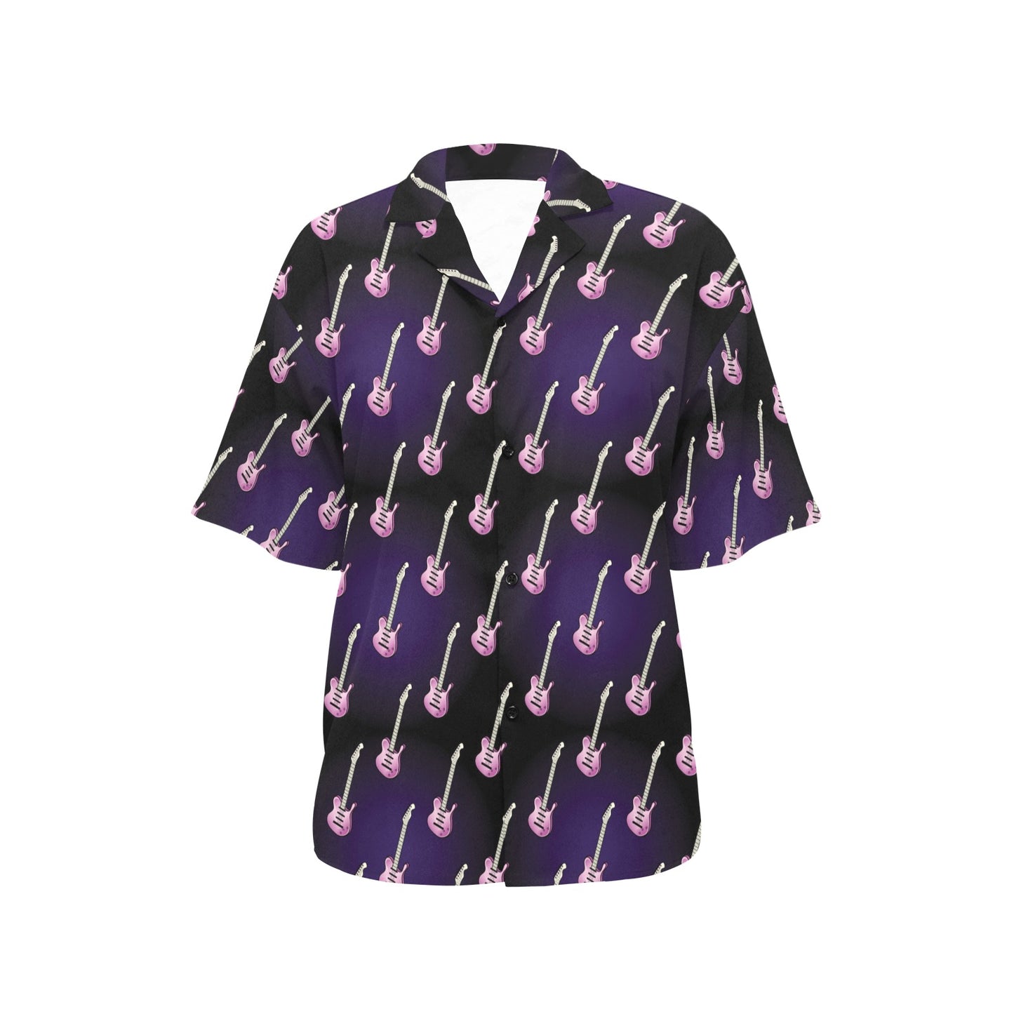 Electric Guitar Print Design LKS405 Women's Hawaiian Shirt