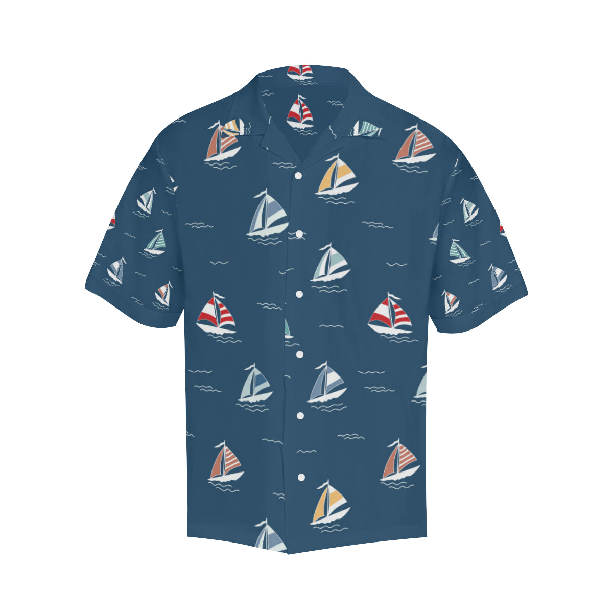 Sailing Ships Pattern Print Design A02 Men's Hawaiian Shirt