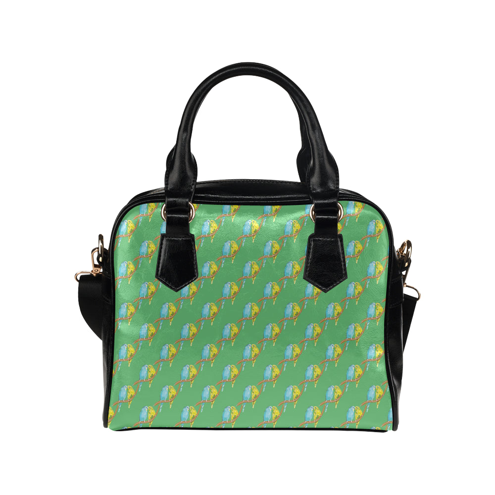 Budgerigar Pattern Print Design 01 Shoulder Handbag