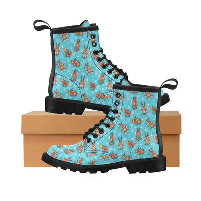 Reindeer Print Design LKS402 Women's Boots