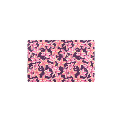 Purple Plumeria Pattern Print Design PM010 Kitchen Mat