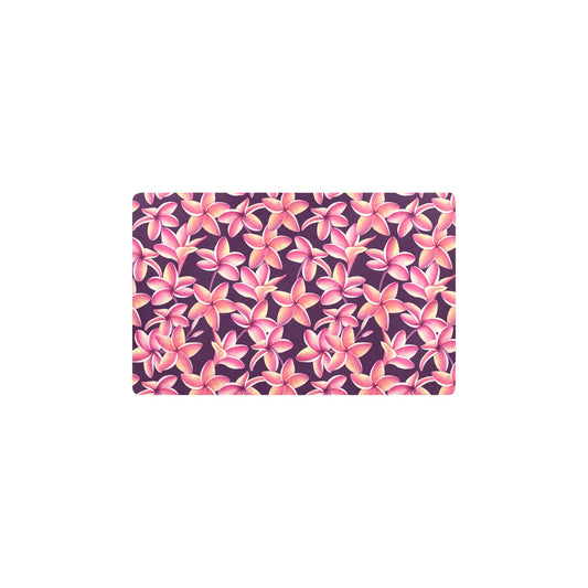 Purple Plumeria Pattern Print Design PM010 Kitchen Mat