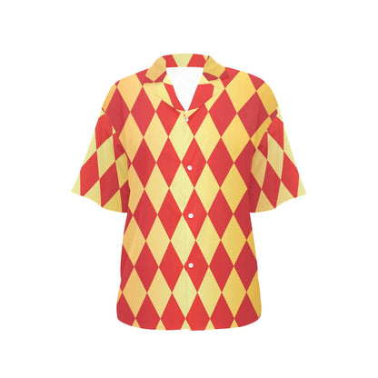 Harlequin Pattern Print Design 03 Women's Hawaiian Shirt