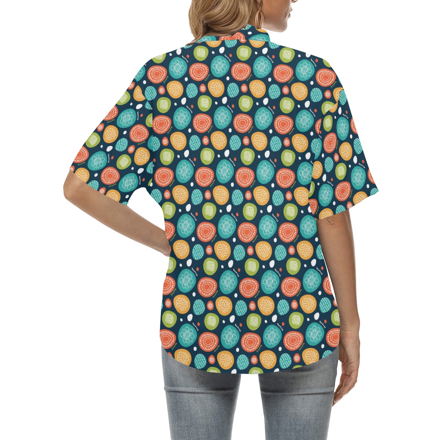 Swedish Themed Design Women's Hawaiian Shirt