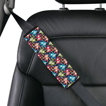 Monkey Colorful Design Themed Print Car Seat Belt Cover