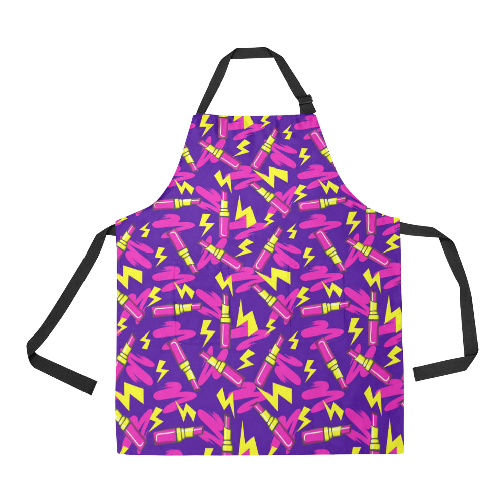 Lipstick Pattern Print Design LT04 Apron with Pocket