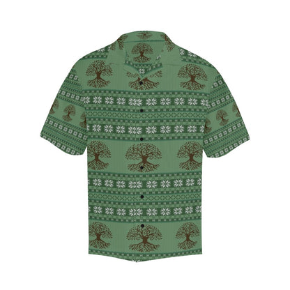 Tree Of Life Knit Style Print Design LKS301 Men's Hawaiian Shirt