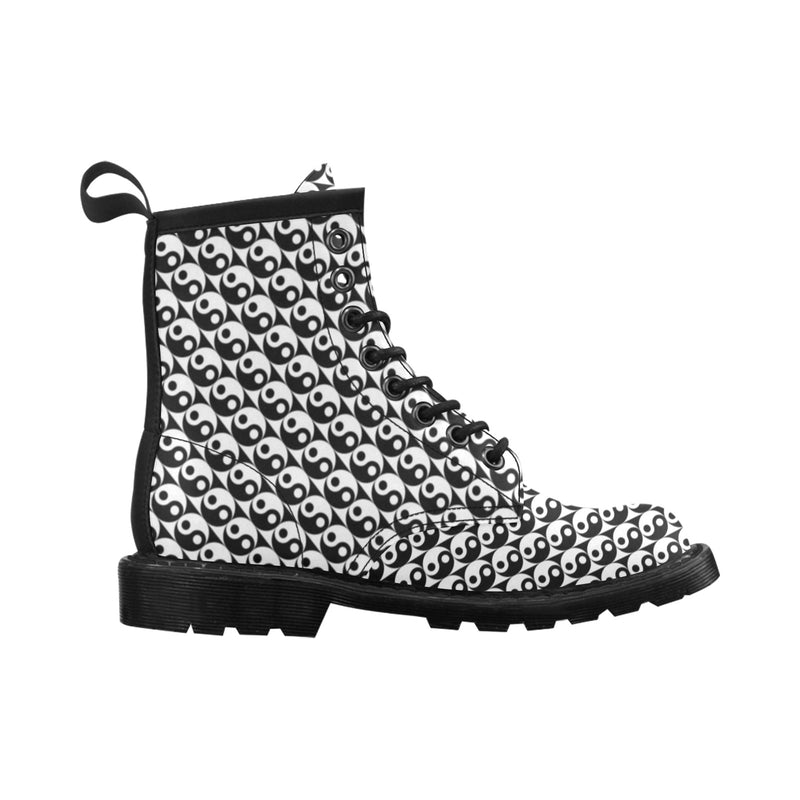 Yin Yang Print Design LKS304 Women's Boots