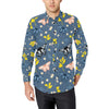 Monarch Butterfly Pattern Print Design 02 Men's Long Sleeve Shirt